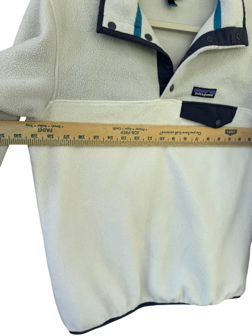 Patagonia Synchilla Snap-T Fleece Pullover Women Small White Black Jacket